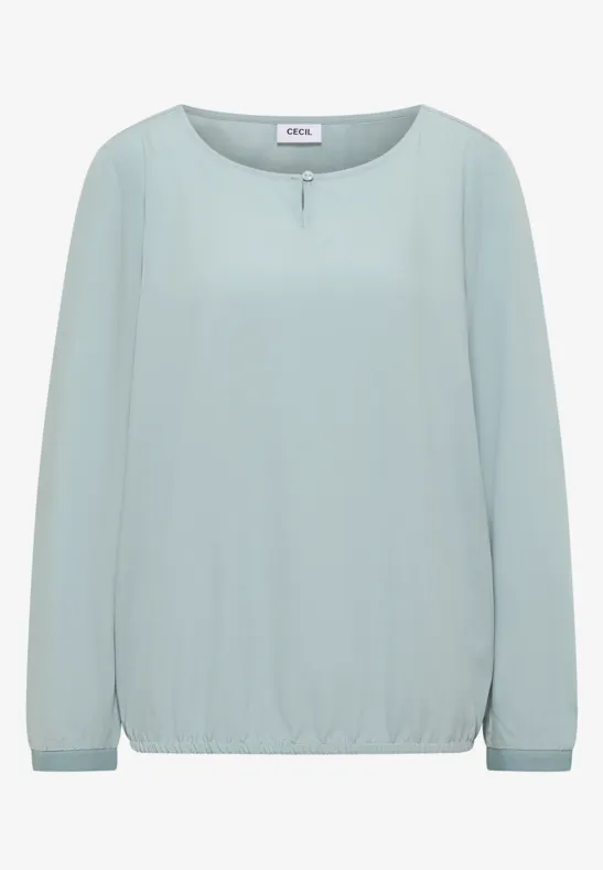 Thumbnail - Cecil Damen Bluse in Unifarbe in Blau, Gr: L