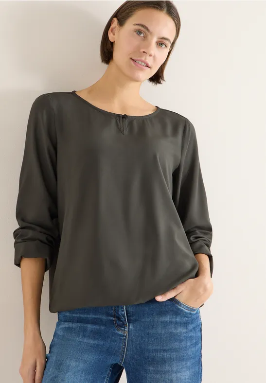 Bluse in Unifarbe günstig online kaufen