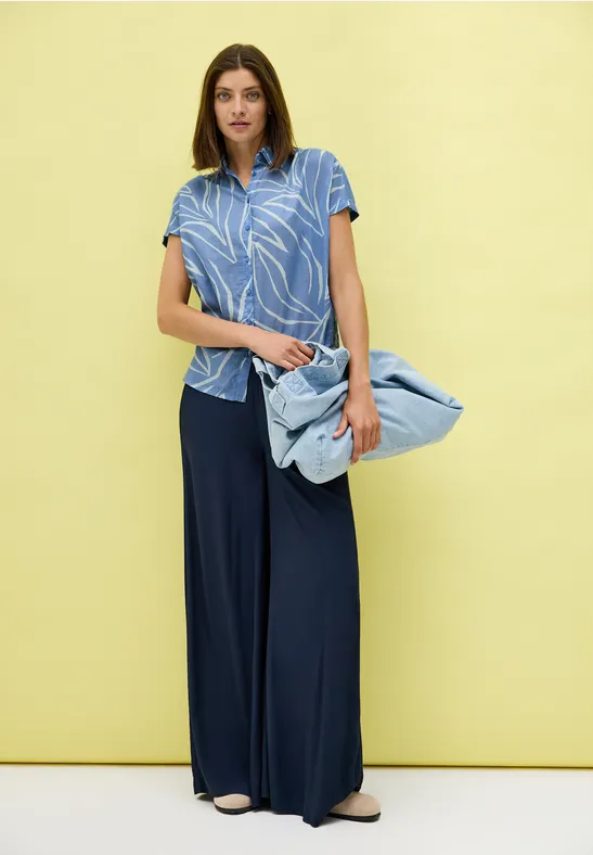 Thumbnail - Cecil Damen Leichte Baumwollhemdbluse in Blau, Gr: L