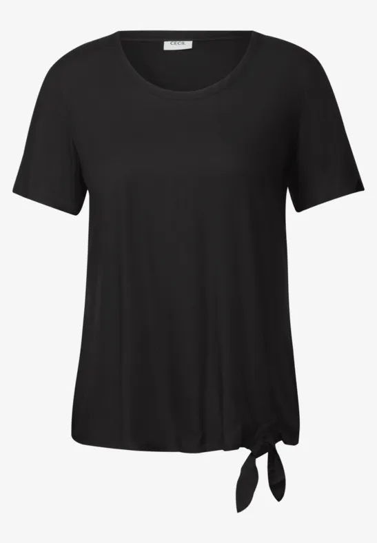 Thumbnail - Cecil Damen Bluse mit Knotendetail in Schwarz, Gr: XS