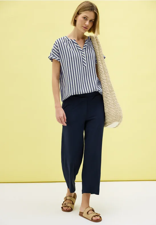 Thumbnail - Cecil Damen Gestreiftes Blusenshirt in Blau, Gr: XL