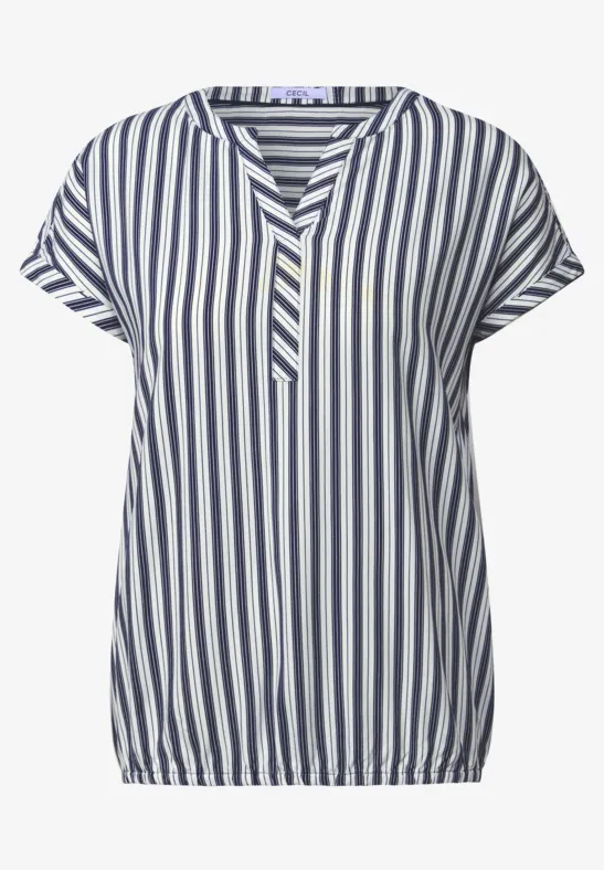Thumbnail - Cecil Damen Gestreiftes Blusenshirt in Blau, Gr: XL