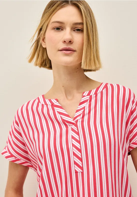 Thumbnail - Cecil Damen Gestreiftes Blusenshirt in Rot, Gr: S