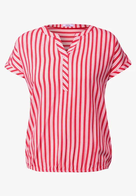 Thumbnail - Cecil Damen Gestreiftes Blusenshirt in Rot, Gr: S