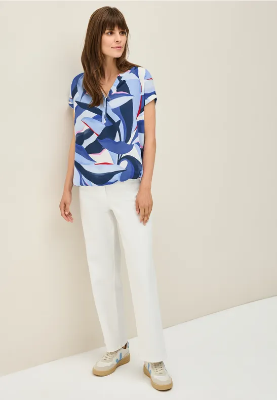 Thumbnail - Cecil Damen Gemustertes Blusenshirt in Blau, Gr: XS