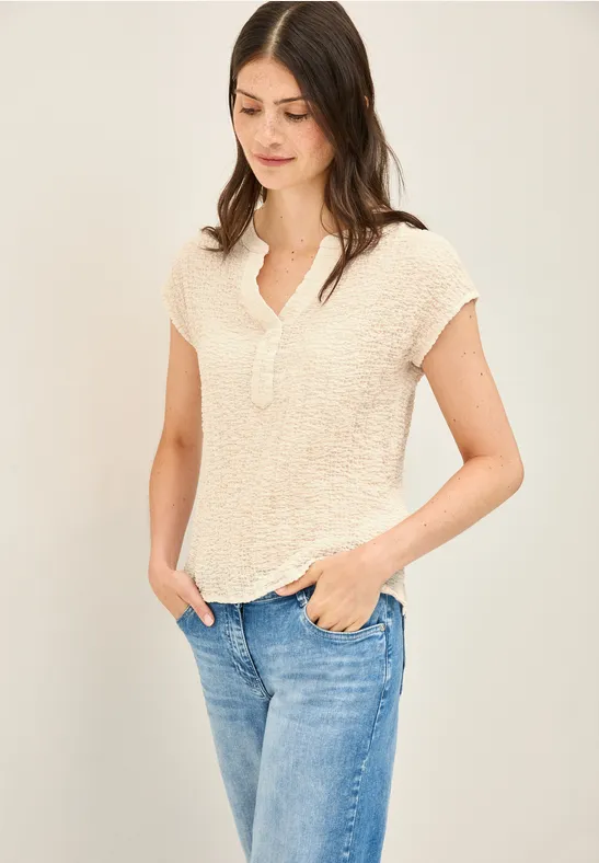 Thumbnail - Cecil Damen Strukturbluse in Beige, Gr: XL