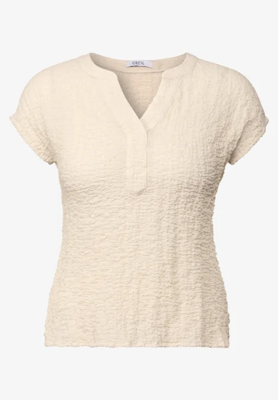 Thumbnail - Cecil Damen Strukturbluse in Beige, Gr: XL