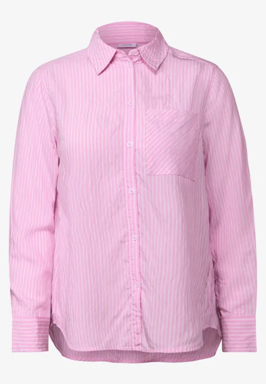 Thumbnail - Cecil Damen Gestreifte Hemdbluse in Rosa, Gr: XL