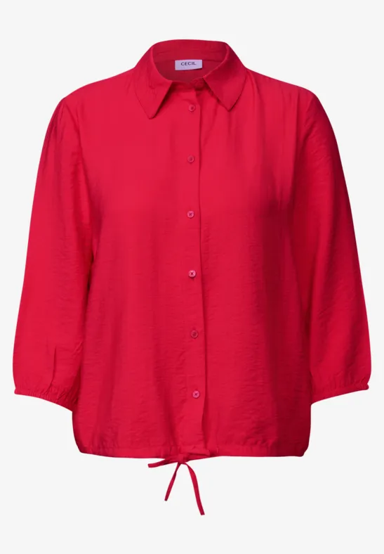 Thumbnail - Cecil Damen Hemdbluse mit Struktur in Rot, Gr: XXL