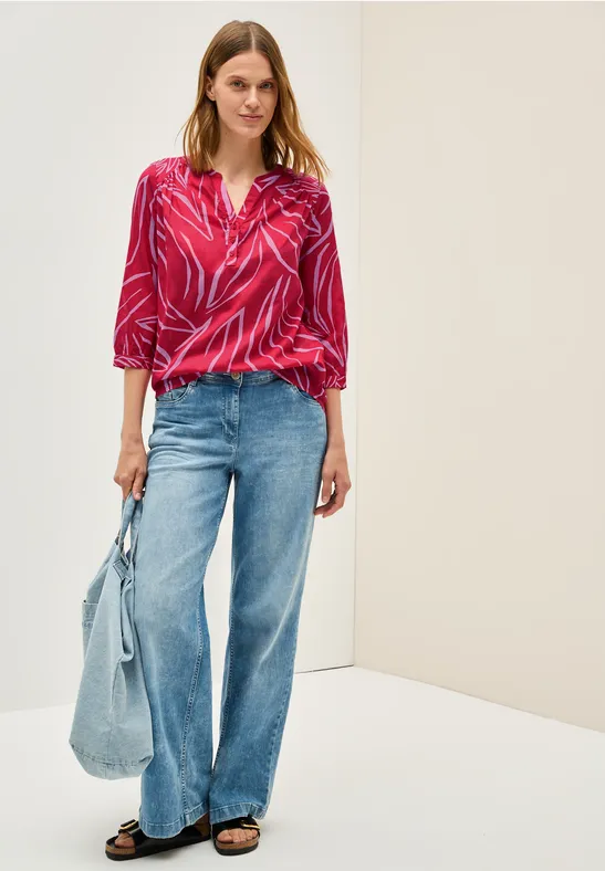 Thumbnail - Cecil Damen Print-Mix Bluse in Rot, Gr: XL
