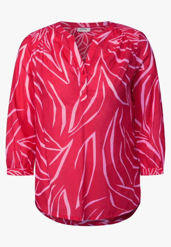 Thumbnail - Cecil Damen Print-Mix Bluse in Rot, Gr: XL