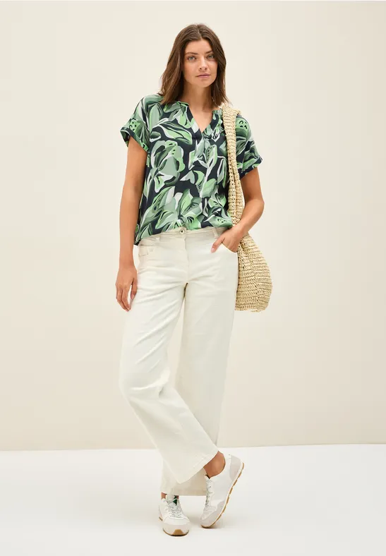 Thumbnail - Cecil Damen Gemustertes Blusenshirt in Grün, Gr: M