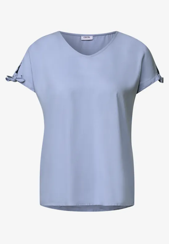Thumbnail - Cecil Damen Blusenshirt in Unifarbe in Blau, Gr: XXL