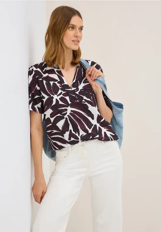 Thumbnail - Cecil Damen Gemustertes Blusenshirt in Rot, Gr: XS