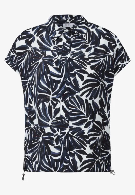 Thumbnail - Cecil Damen Gemusterte Bluse in Blau, Gr: L