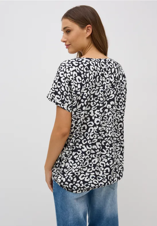 Leo Split Neck Bluse günstig online kaufen
