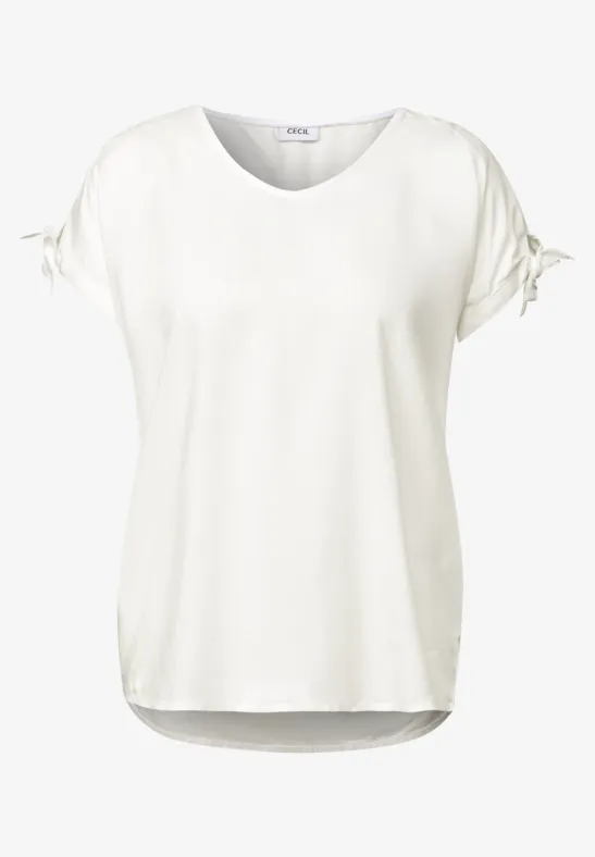 Thumbnail - Cecil Damen Blusenshirt mit Knoten in Weiß, Gr: XS