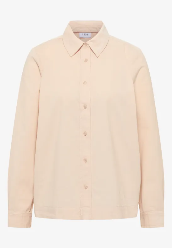 Thumbnail - Cecil Damen Cord Hemdbluse in Beige, Gr: M