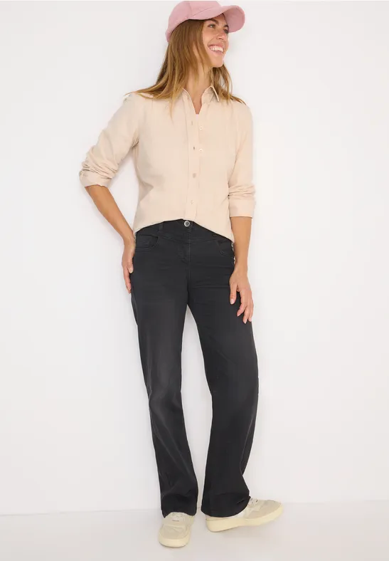 Thumbnail - Cecil Damen Cord Hemdbluse in Beige, Gr: M