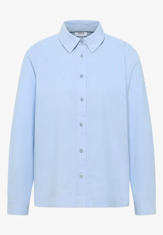Thumbnail - Cecil Damen Cord Hemdbluse in Blau, Gr: L