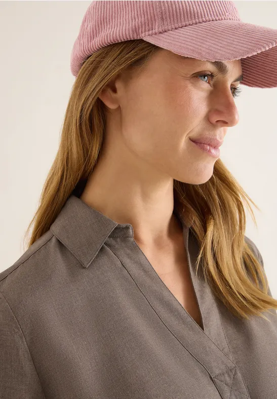 cecil Hemdkragen Turn-Up Viskose Braun