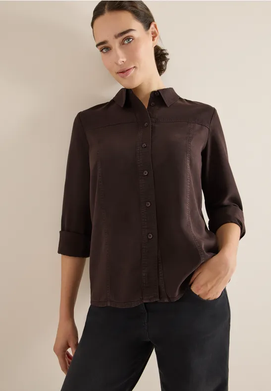 Colored Lyocell Hemdbluse günstig online kaufen