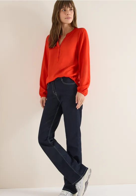 Thumbnail - Cecil Damen Bluse in Unifarbe in Orange, Gr: M