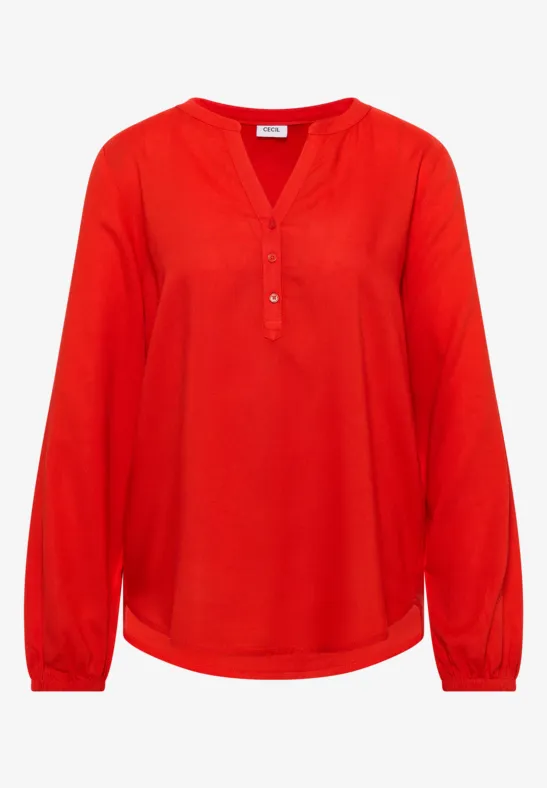 Thumbnail - Cecil Damen Bluse in Unifarbe in Orange, Gr: M