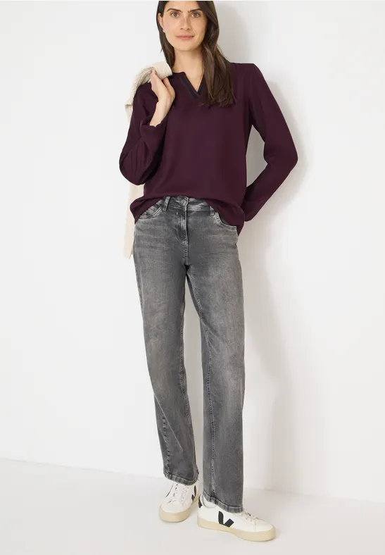 Thumbnail - Cecil Damen Tunika in Unifarbe in Rot, Gr: M