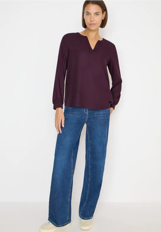 Thumbnail - Cecil Damen Bluse mit Glitzerdetails in Rot, Gr: M