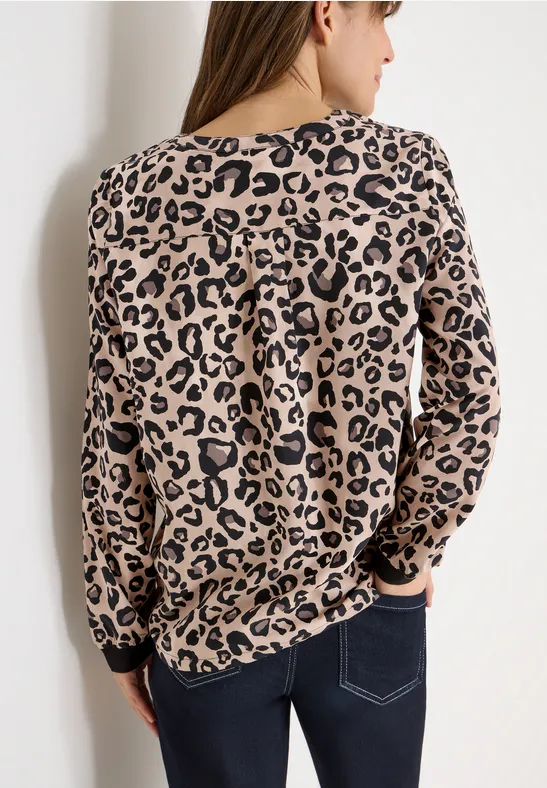 Leo Split Neck Bluse günstig online kaufen