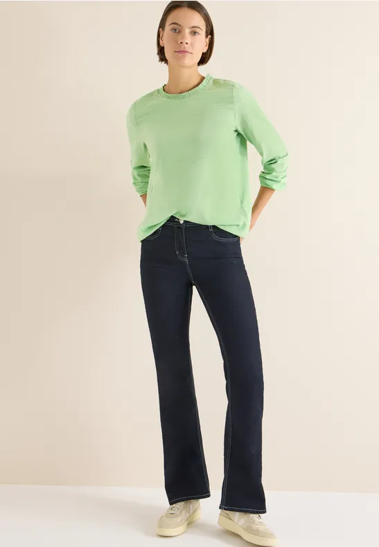 Thumbnail - Cecil Damen Bluse mit Smock-Ausschnitt in Grün, Gr: L