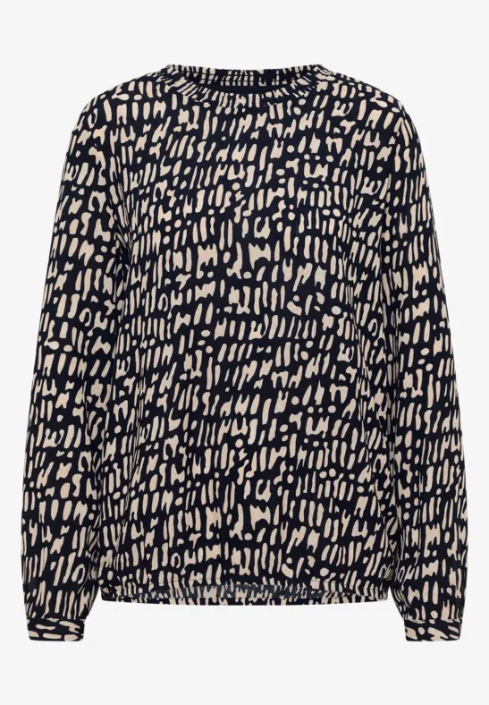 Thumbnail - Cecil Damen Bluse mit Smock-Ausschnitt in Blau, Gr: XL