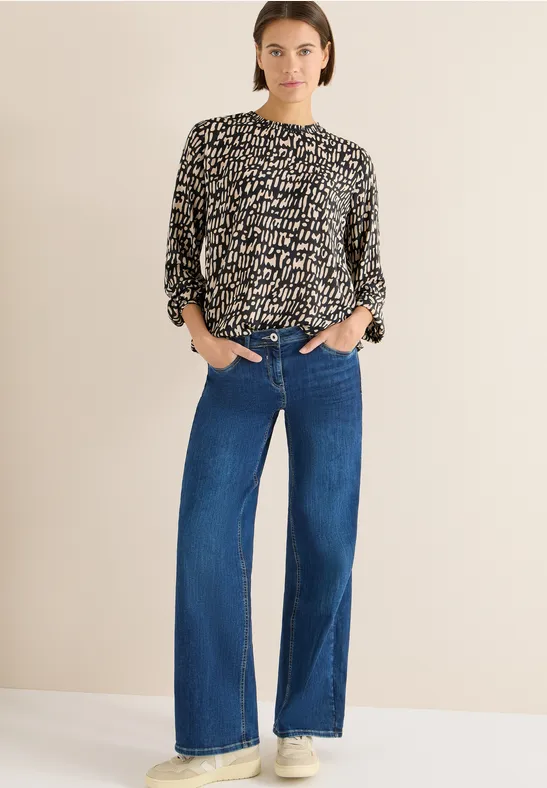 Thumbnail - Cecil Damen Bluse mit Smock-Ausschnitt in Grün, Gr: M