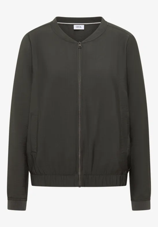 Thumbnail - Cecil Damen Blouson in Unifarbe in Grün, Gr: S