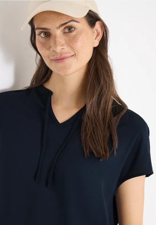 CECIL Kurzarm Bluse mit Strukturmix günstig online kaufen