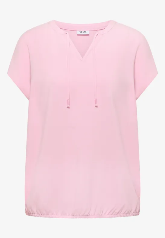 Thumbnail - Cecil Damen Kurzarm Bluse mit Strukturmix in Rosa, Gr: L