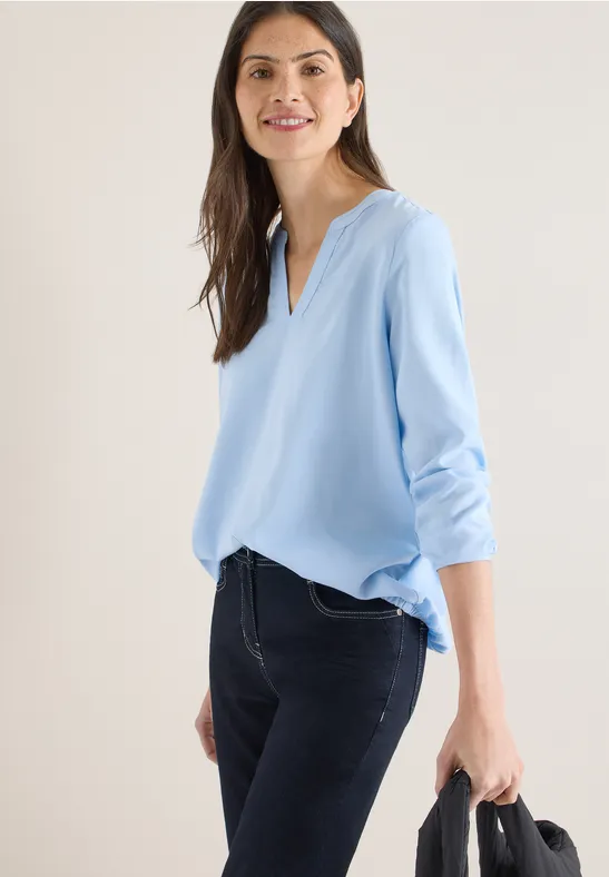Bluse in Unifarbe günstig online kaufen
