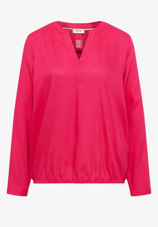 Thumbnail - Cecil Damen Bluse in Unifarbe in Rot, Gr: XL