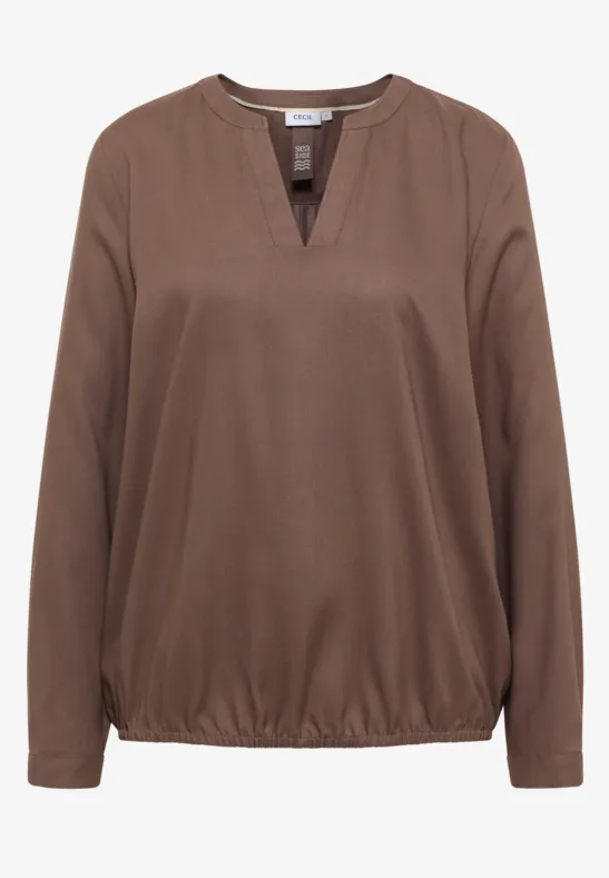 Thumbnail - Cecil Damen Bluse in Unifarbe in Beige, Gr: XS