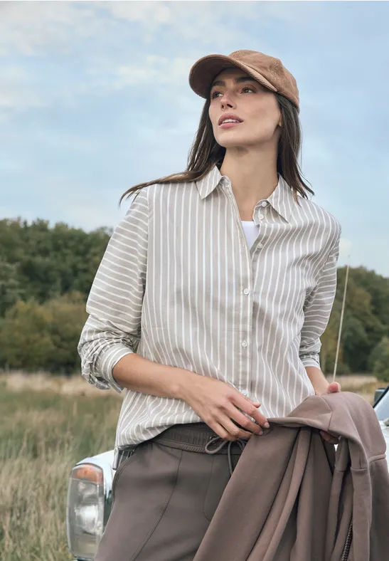 Gestrefte Hemdbluse günstig online kaufen