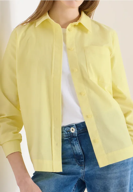 Hemdbluse in Unifarbe günstig online kaufen