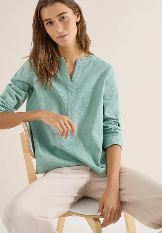 Bluse in Unifarbe günstig online kaufen