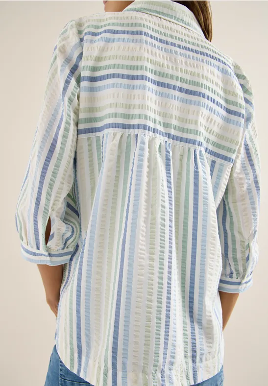 Seersucker Hemdbluse günstig online kaufen