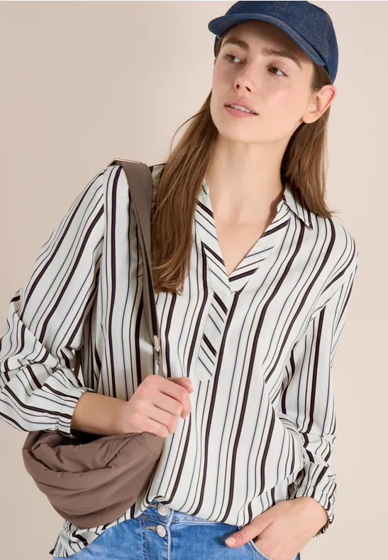 CECIL Langarm Bluse mit Multicolor Streifen günstig online kaufen