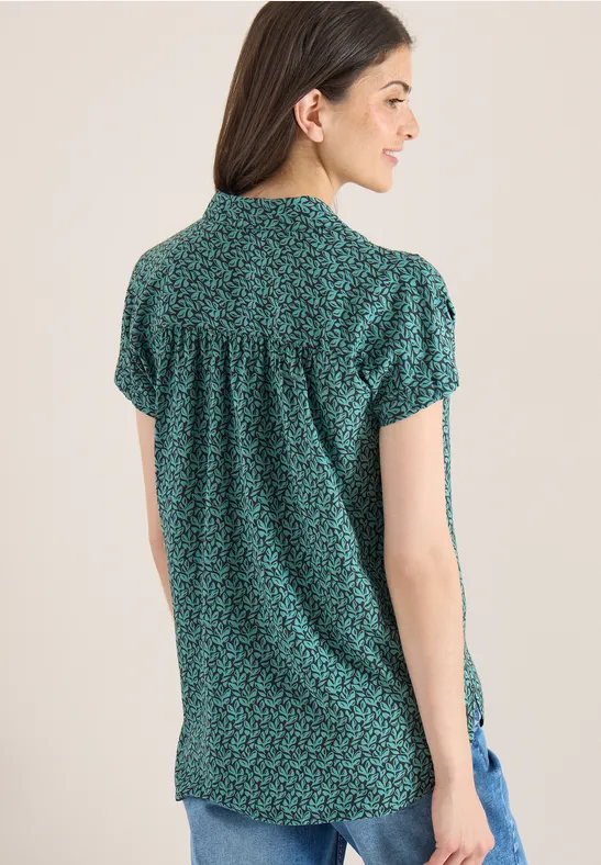 Kurzarm Bluse mit Knopfleiste günstig online kaufen