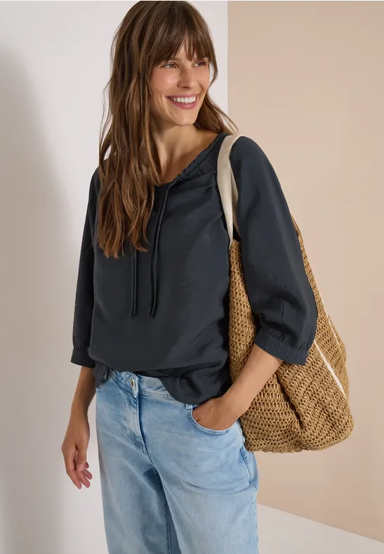 Cecil Carmen-blouse met halflange mouwen en bandjes