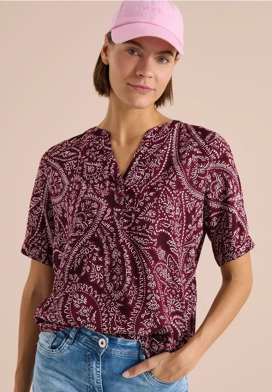 CECIL Kurzarm Bluse mit Paisley Print günstig online kaufen