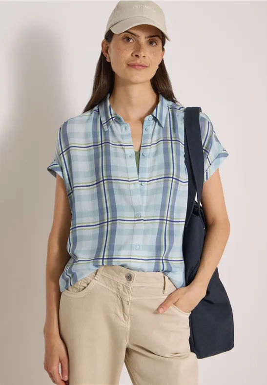 Cecil Overhemdblouse met aflopende schouders en print