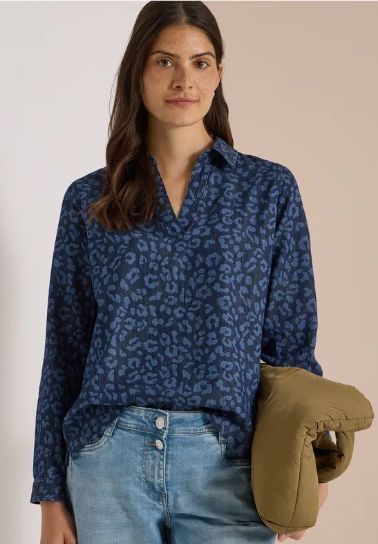cecil Langarm Bluse mit Laser-Print